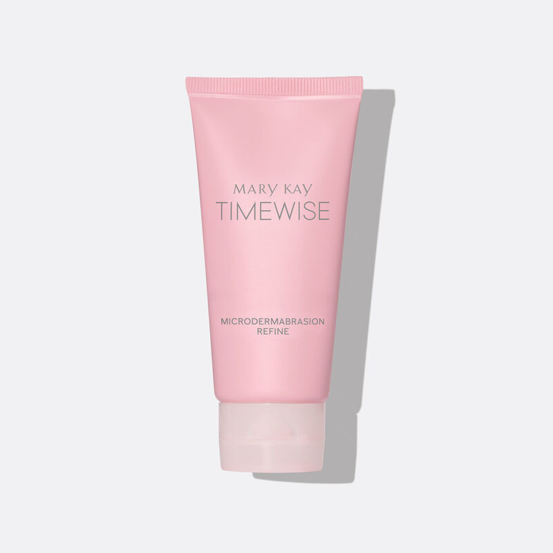 Tubo rosa del TimeWise Microdermabrasion Refine sobre un fondo liso