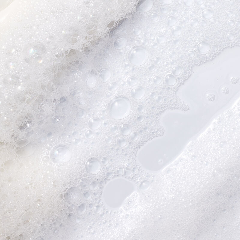 Close-up image displaying the sudsy texture of limited-edition Mary Kay Lavender & Coconut Scented Shower Gel