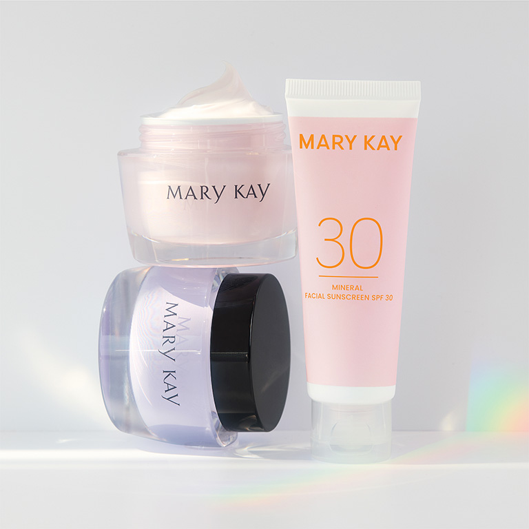 Mary Kay Oil-Free Hydrating Gel and Intense Moisturizing Cream with Mineral Facial Sunscreen Broad Spectrum SPF 30
