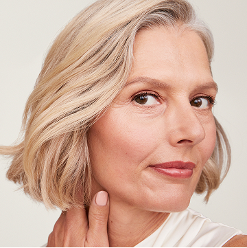 Woman with radiant mature skin